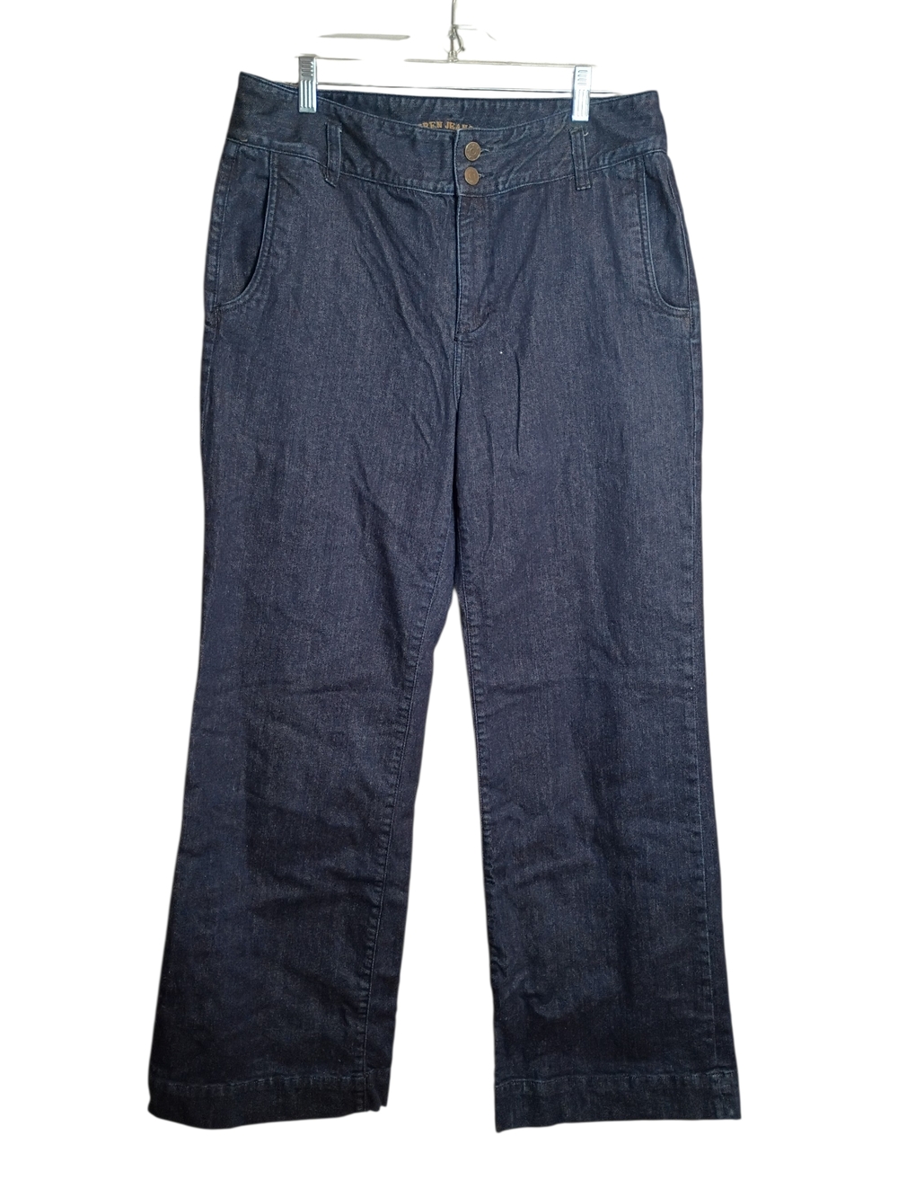 Ralph Lauren Dark Blue Flared Wide Leg Jeans Women's Sz 12 LARGE